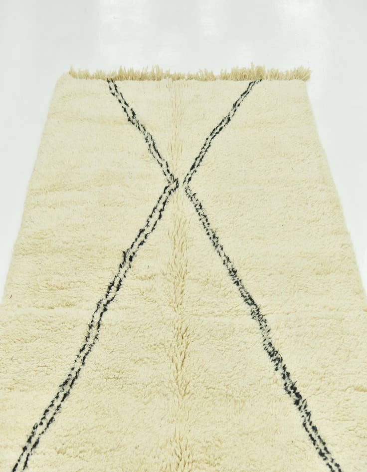 Detail image of  5' 6 x 8' 8  Hand Knotted Moroccan Wool Rug