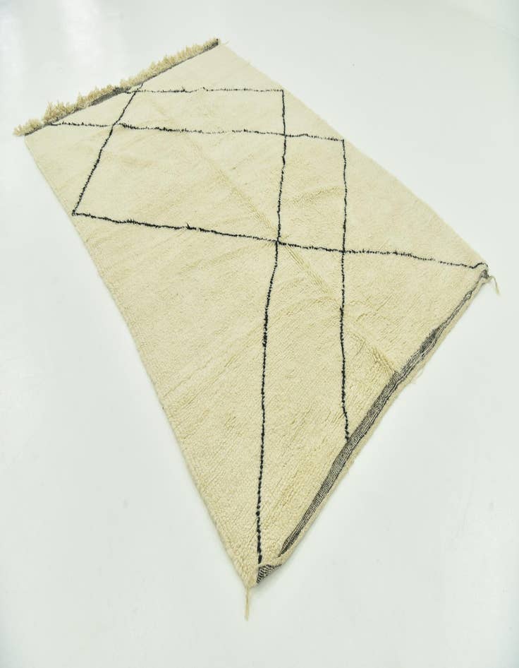 Detail image of  6' 5 x 9' 3  Hand Knotted Moroccan Wool Rug