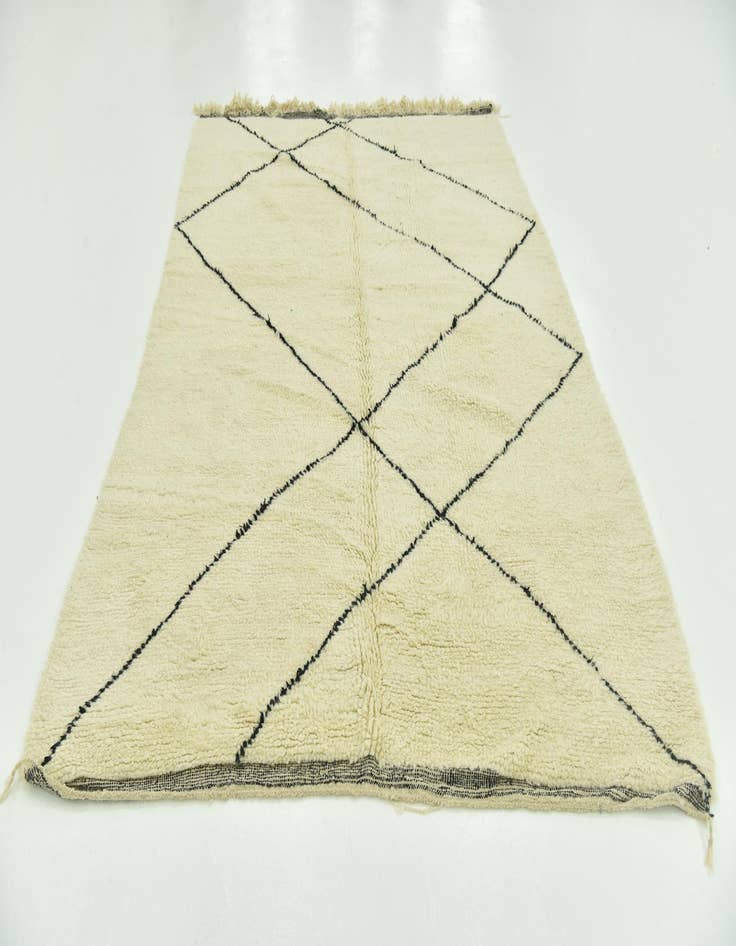 Detail image of  6' 5 x 9' 3  Hand Knotted Moroccan Wool Rug