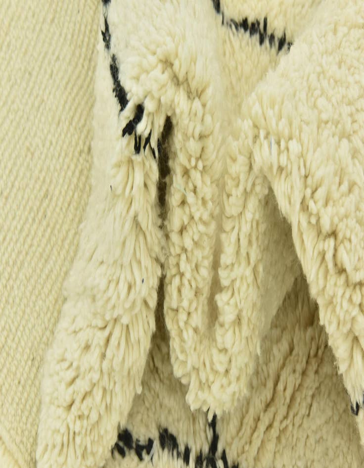 Detail image of  7' x 10'  Hand Knotted Moroccan Wool Rug