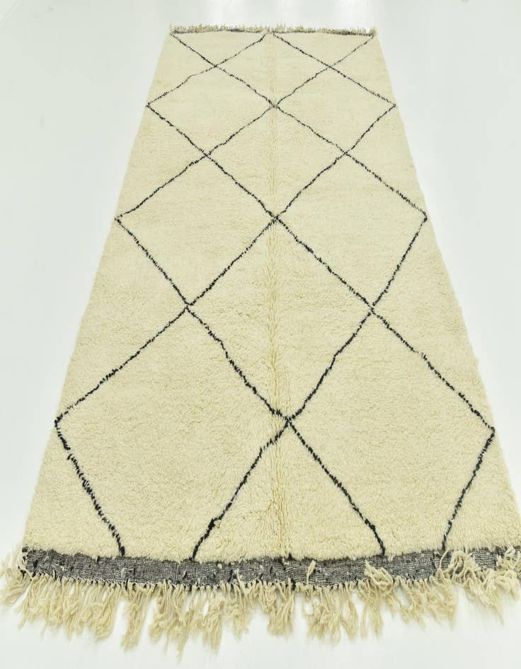 Detail image of  7' x 10'  Hand Knotted Moroccan Wool Rug