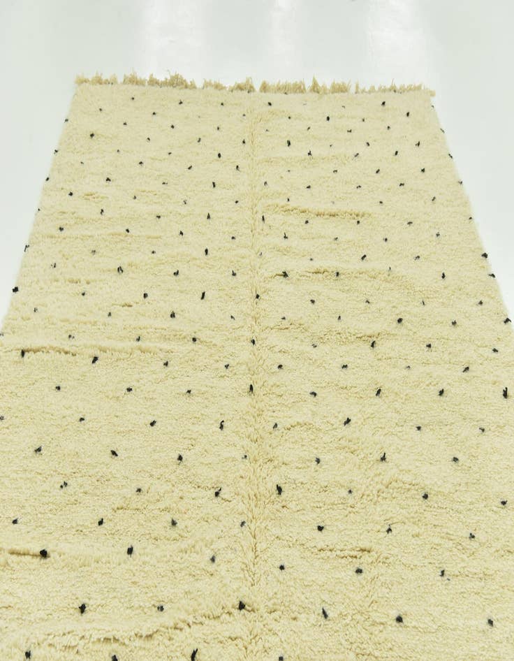 Detail image of  6' 6 x 9' 10  Hand Knotted Moroccan Wool Rug