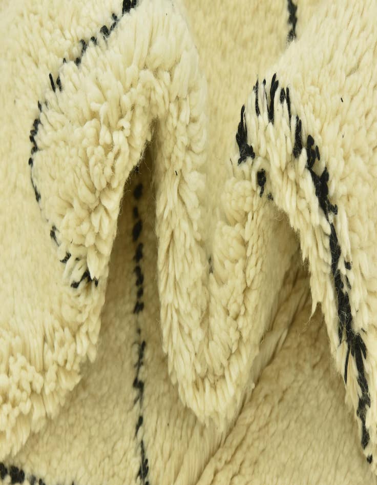 Detail image of  6' 9 x 10'  Hand Knotted Moroccan Wool Rug