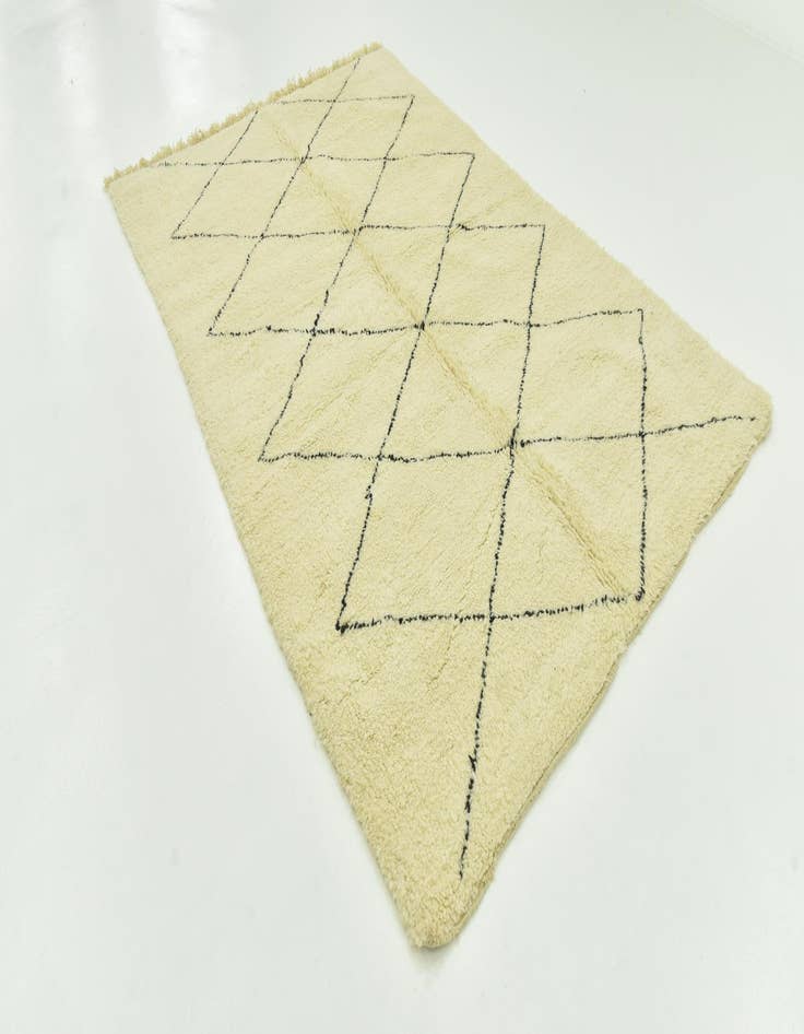 Detail image of  6' 9 x 10'  Hand Knotted Moroccan Wool Rug