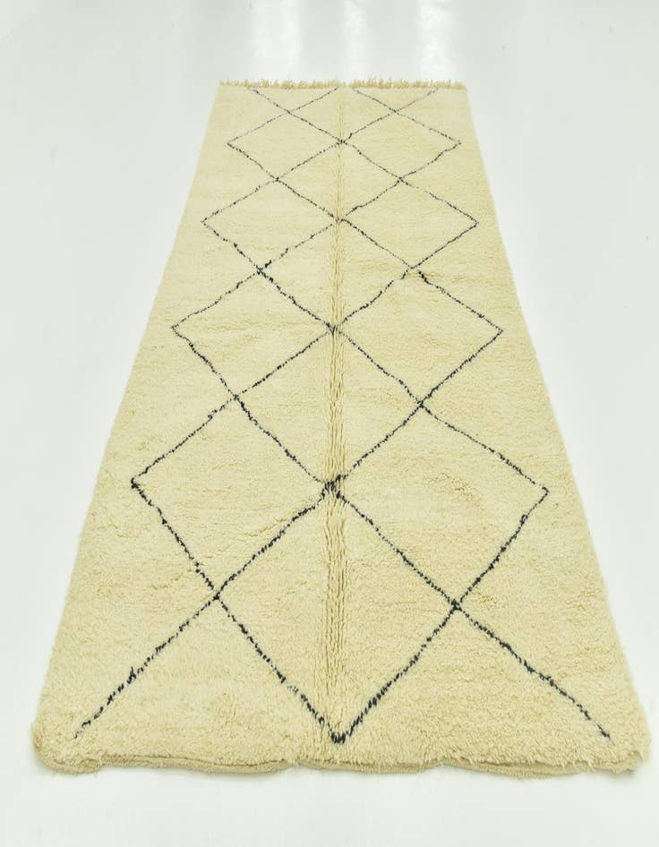 Detail image of  6' 9 x 10'  Hand Knotted Moroccan Wool Rug