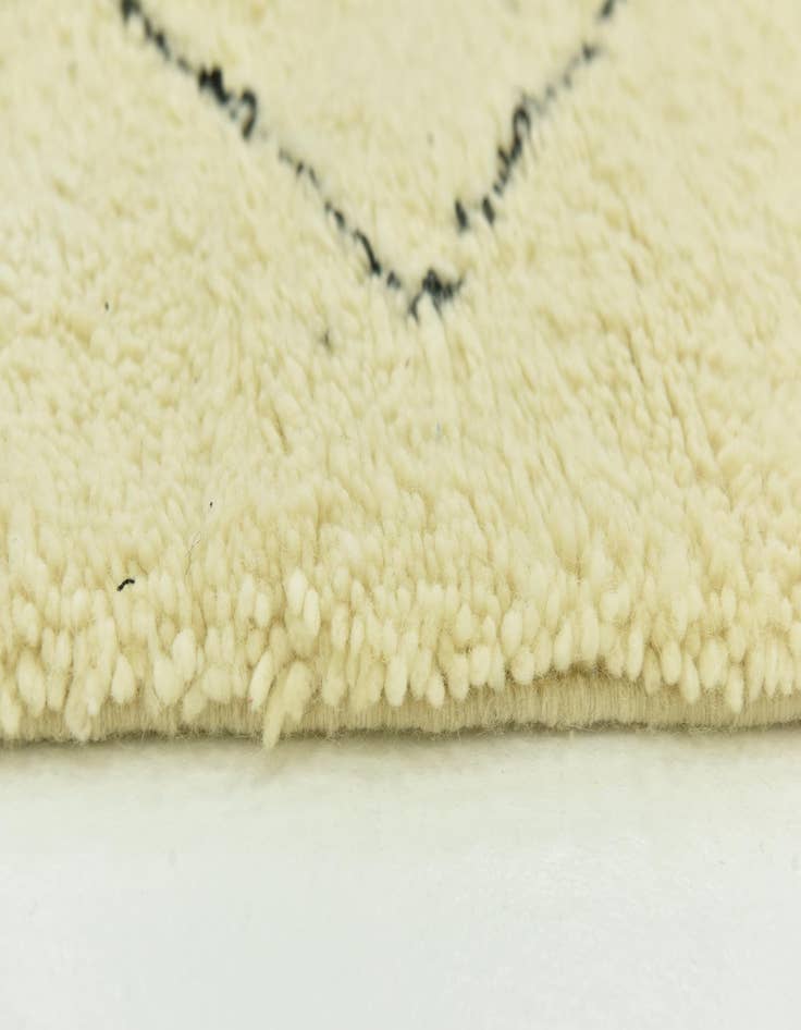 Detail image of  6' 9 x 10'  Hand Knotted Moroccan Wool Rug