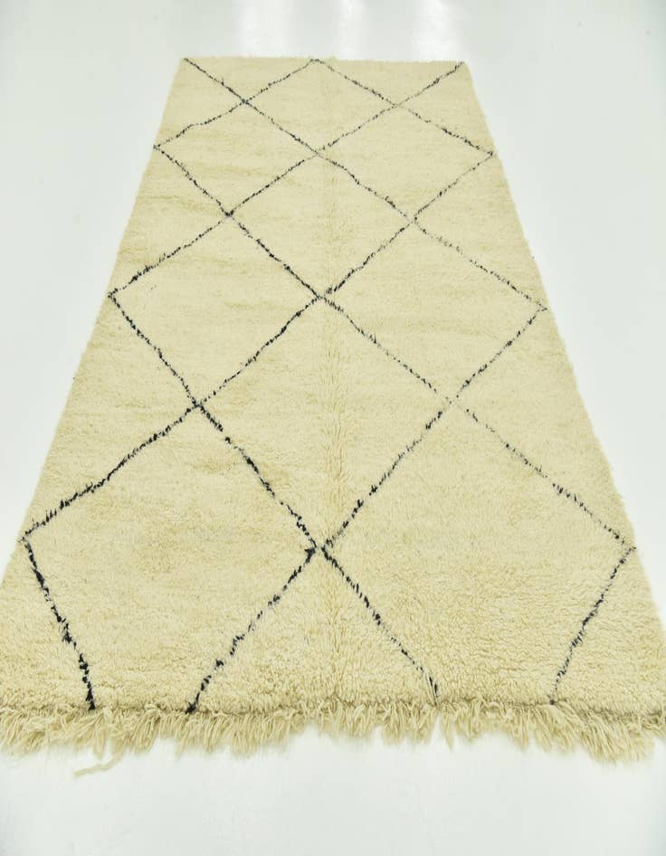 Detail image of  7' 3 x 10' 4  Hand Knotted Moroccan Wool Rug