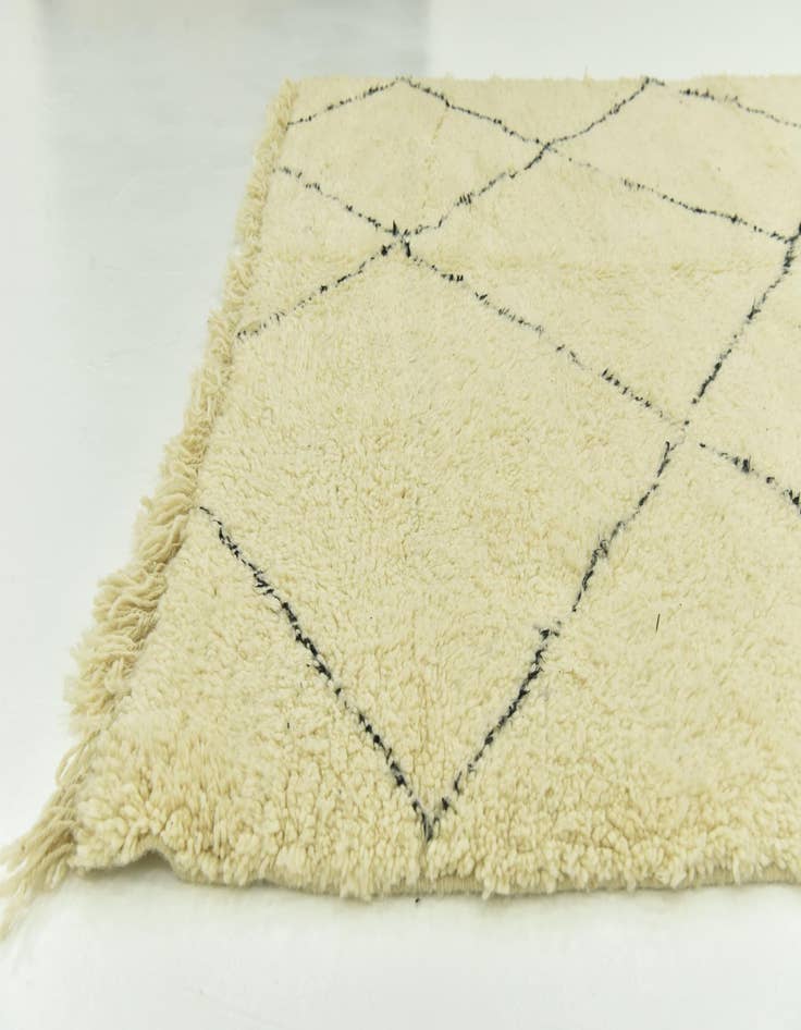 Detail image of  7' 3 x 10' 4  Hand Knotted Moroccan Wool Rug