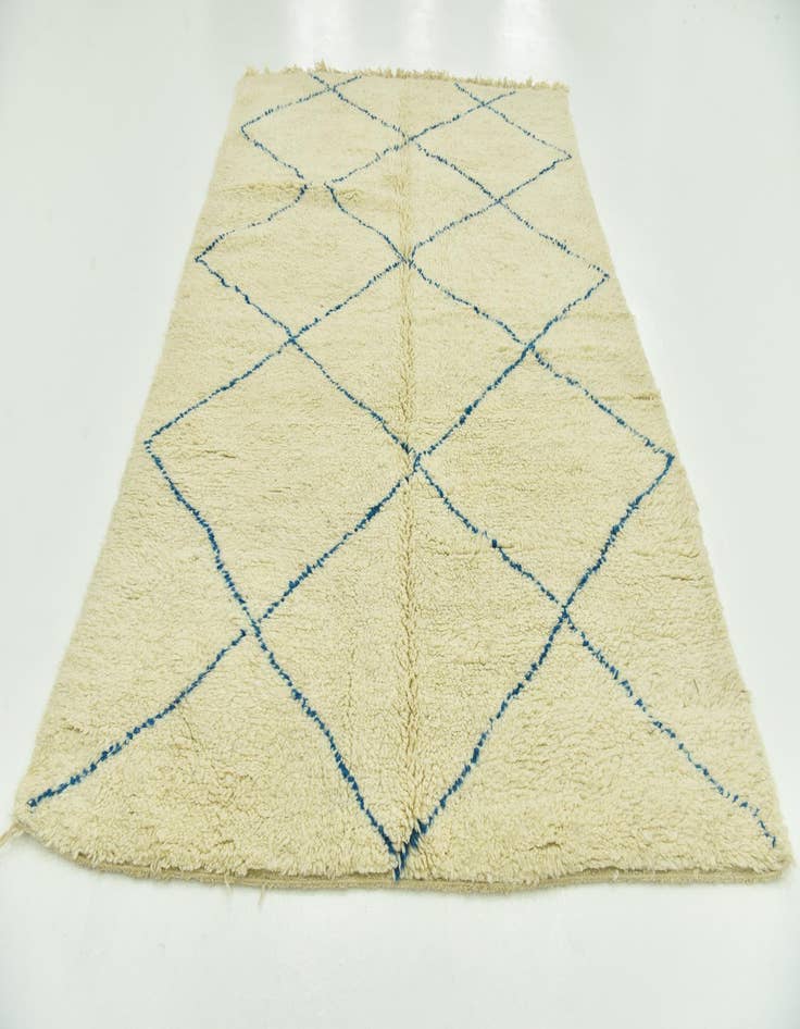 Detail image of  6' 6 x 10' 2  Hand Knotted Moroccan Wool Rug