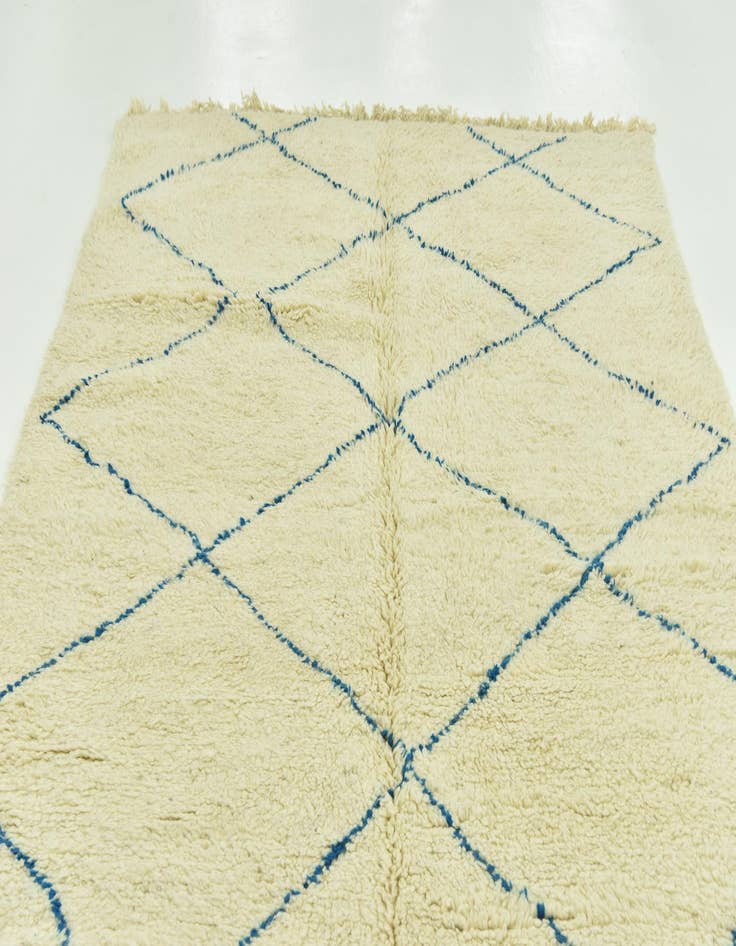 Detail image of  6' 6 x 10' 2  Hand Knotted Moroccan Wool Rug