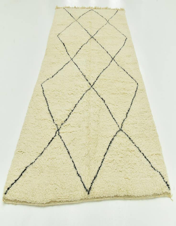 Detail image of  6' 8 x 10' 3  Hand Knotted Moroccan Wool Rug