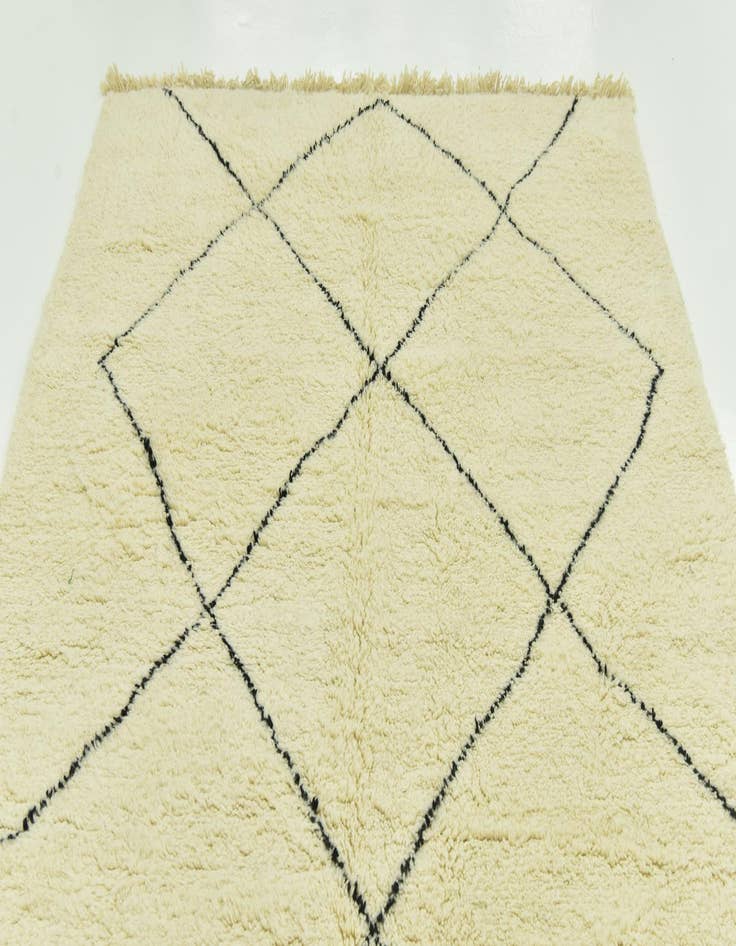 Detail image of  6' 8 x 10' 3  Hand Knotted Moroccan Wool Rug