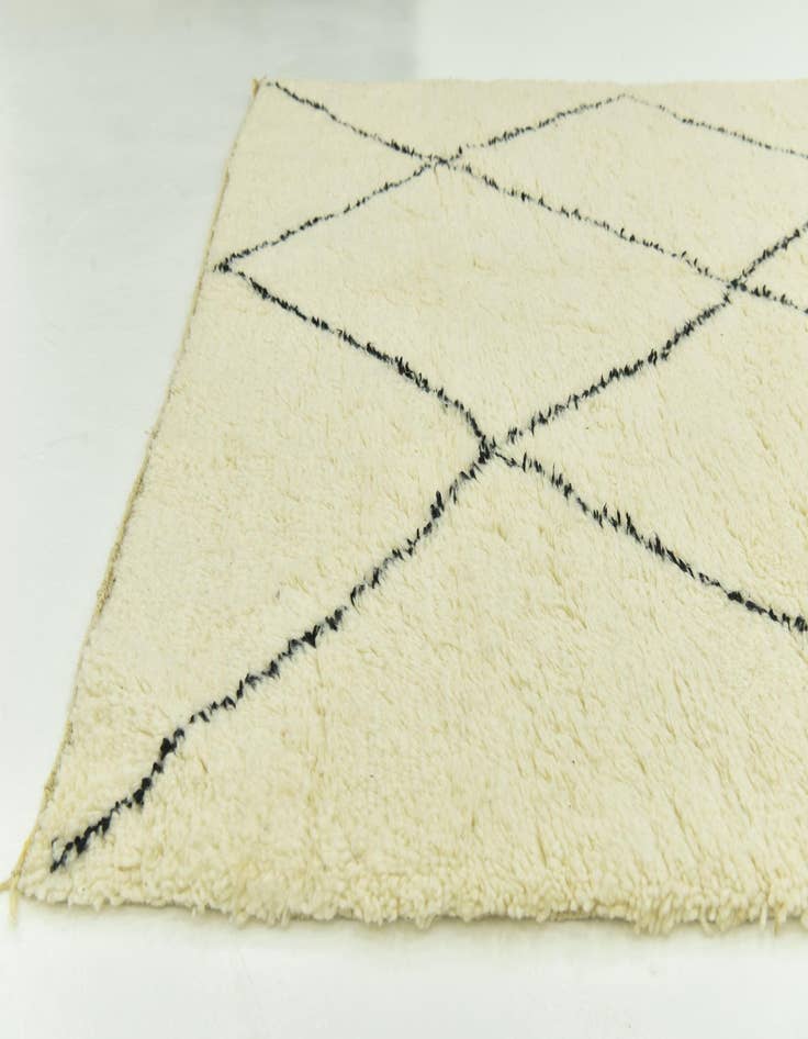 Detail image of  6' 8 x 10' 3  Hand Knotted Moroccan Wool Rug