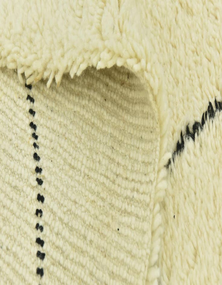 Detail image of  6' 8 x 10' 3  Hand Knotted Moroccan Wool Rug