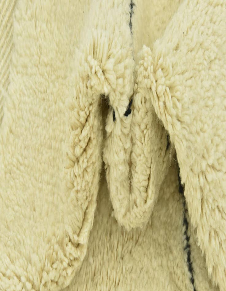 Detail image of  6' 7 x 10'  Hand Knotted Moroccan Wool Rug