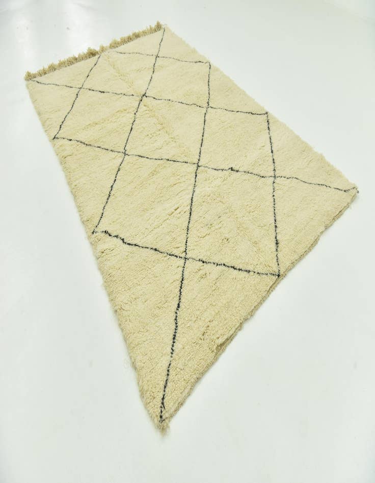 Detail image of  6' 7 x 10'  Hand Knotted Moroccan Wool Rug