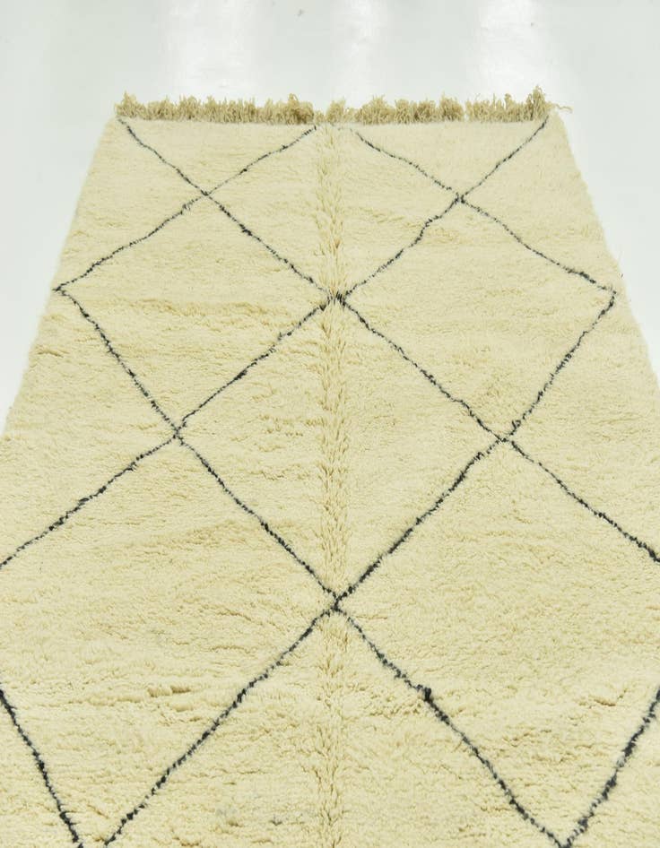 Detail image of  6' 7 x 10'  Hand Knotted Moroccan Wool Rug