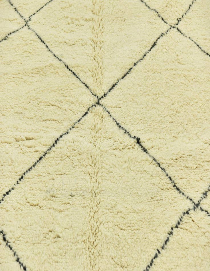 Detail image of  6' 7 x 10'  Hand Knotted Moroccan Wool Rug