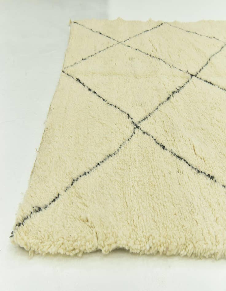 Detail image of  6' 7 x 10'  Hand Knotted Moroccan Wool Rug