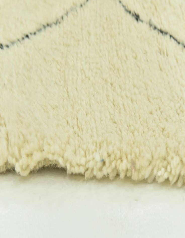 Detail image of  6' 7 x 10'  Hand Knotted Moroccan Wool Rug