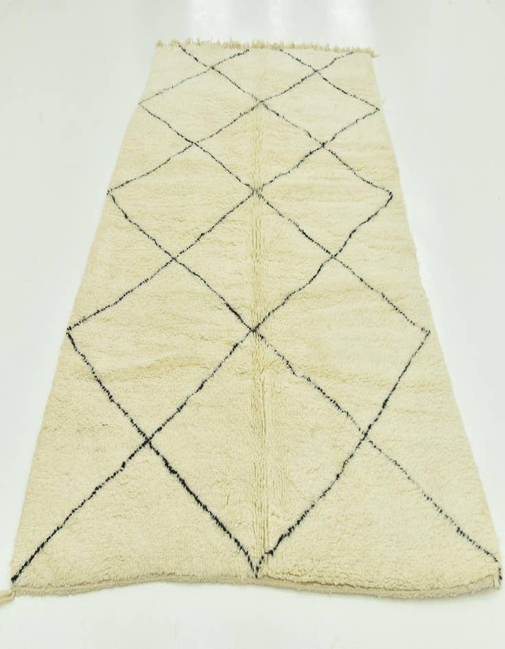 Detail image of  6' 8 x 9'  Hand Knotted Moroccan Wool Rug