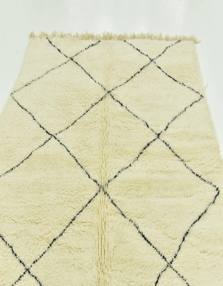 Detail image of  6' 8 x 9'  Hand Knotted Moroccan Wool Rug