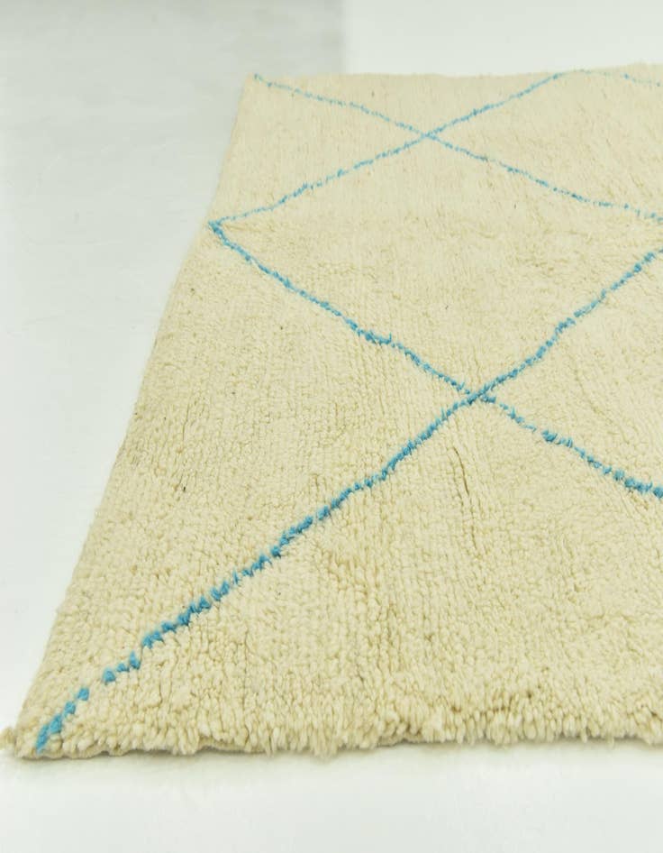 Detail image of  6' 5 x 9' 4  Hand Knotted Moroccan Wool Rug