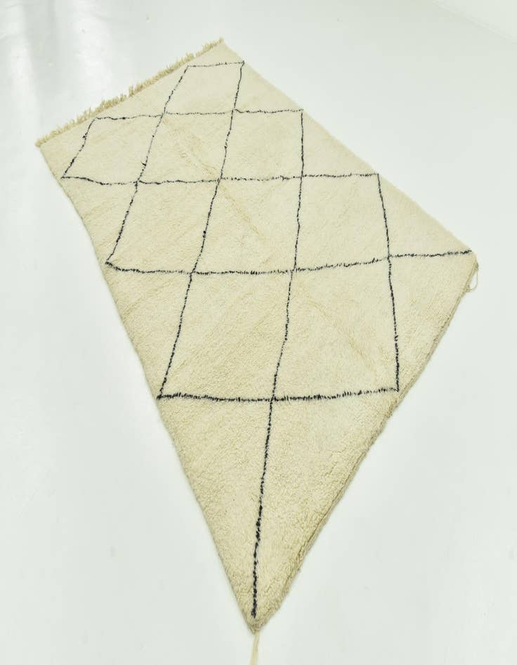 Detail image of  6' 6 x 9' 10  Hand Knotted Moroccan Wool Rug