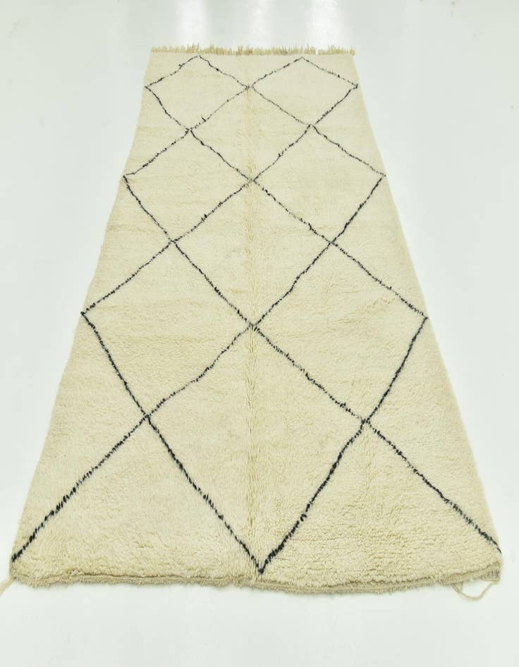 Detail image of  6' 6 x 9' 10  Hand Knotted Moroccan Wool Rug