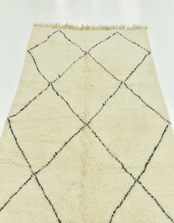 Detail image of  6' 6 x 9' 10  Hand Knotted Moroccan Wool Rug