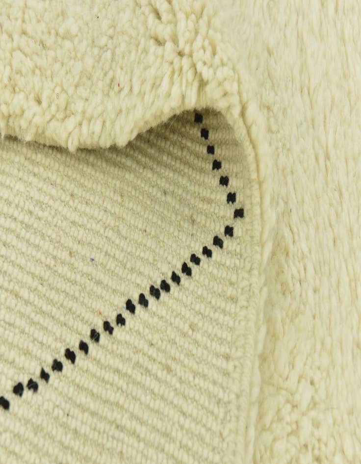 Detail image of  6' 6 x 9' 10  Hand Knotted Moroccan Wool Rug