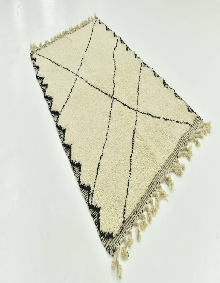 Detail image of  5' 5 x 8' 6  Hand Knotted Moroccan Wool Rug