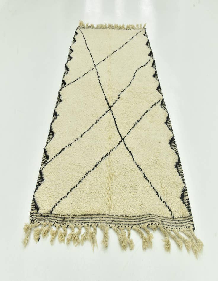 Detail image of  5' 5 x 8' 6  Hand Knotted Moroccan Wool Rug