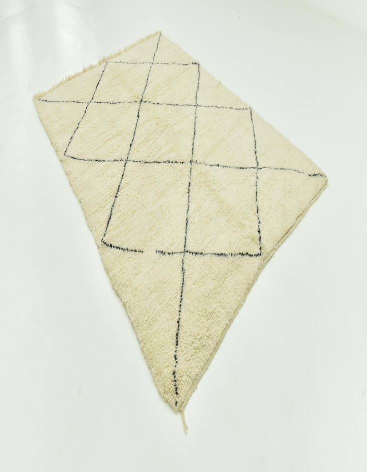 Detail image of  6' 6 x 9' 2  Hand Knotted Moroccan Wool Rug