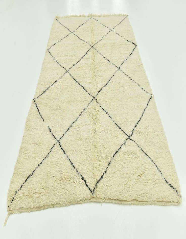 Detail image of  6' 6 x 9' 2  Hand Knotted Moroccan Wool Rug