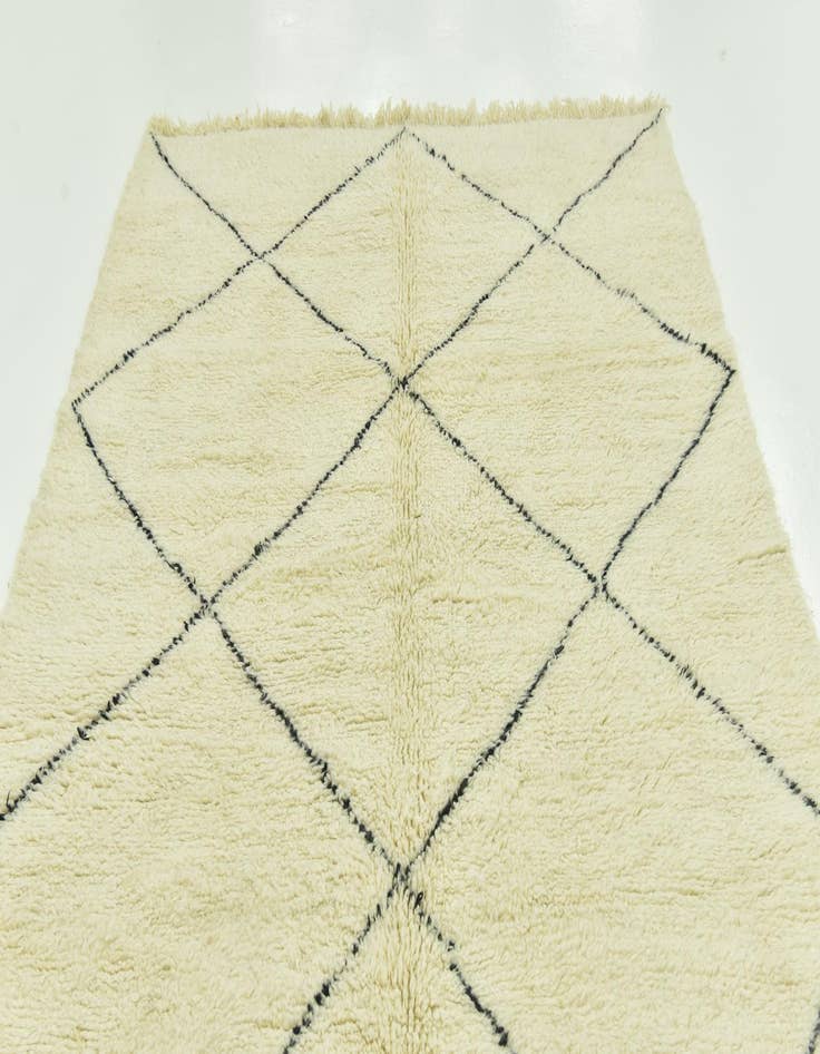 Detail image of  6' 6 x 9' 2  Hand Knotted Moroccan Wool Rug