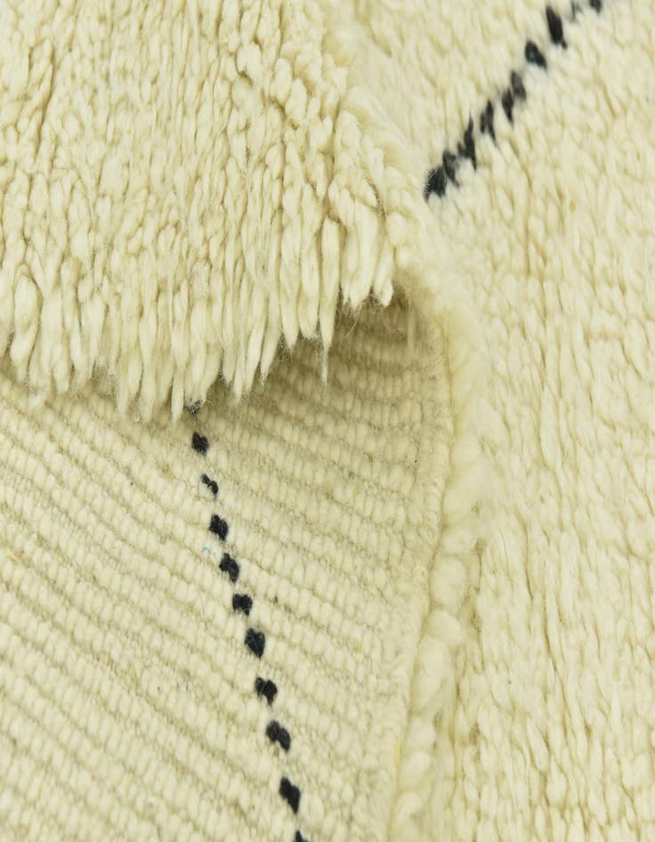 Detail image of  6' 6 x 9' 2  Hand Knotted Moroccan Wool Rug