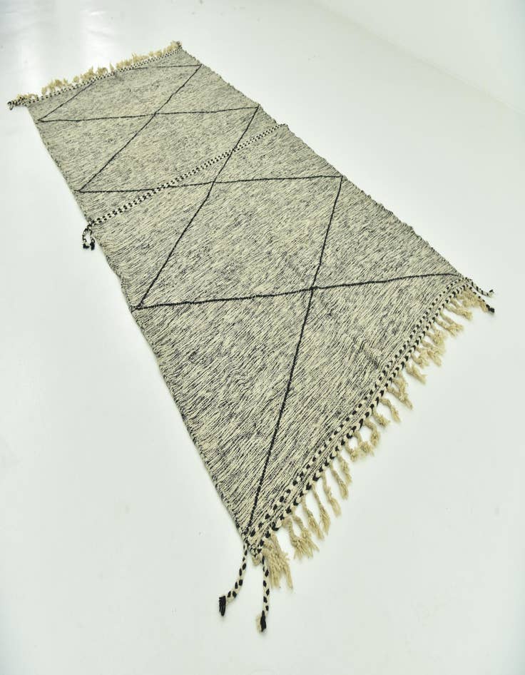 Detail image of  6' 7 x 12' 10  Hand Knotted Moroccan Wool Rug