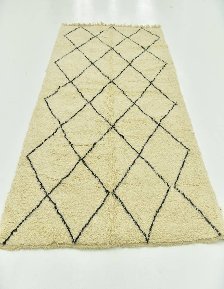 Detail image of  6' 8 x 9' 2  Hand Knotted Moroccan Wool Rug