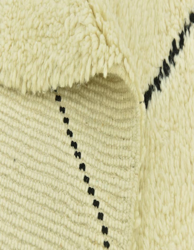 Detail image of  6' 7 x 8'  Hand Knotted Moroccan Wool Rug