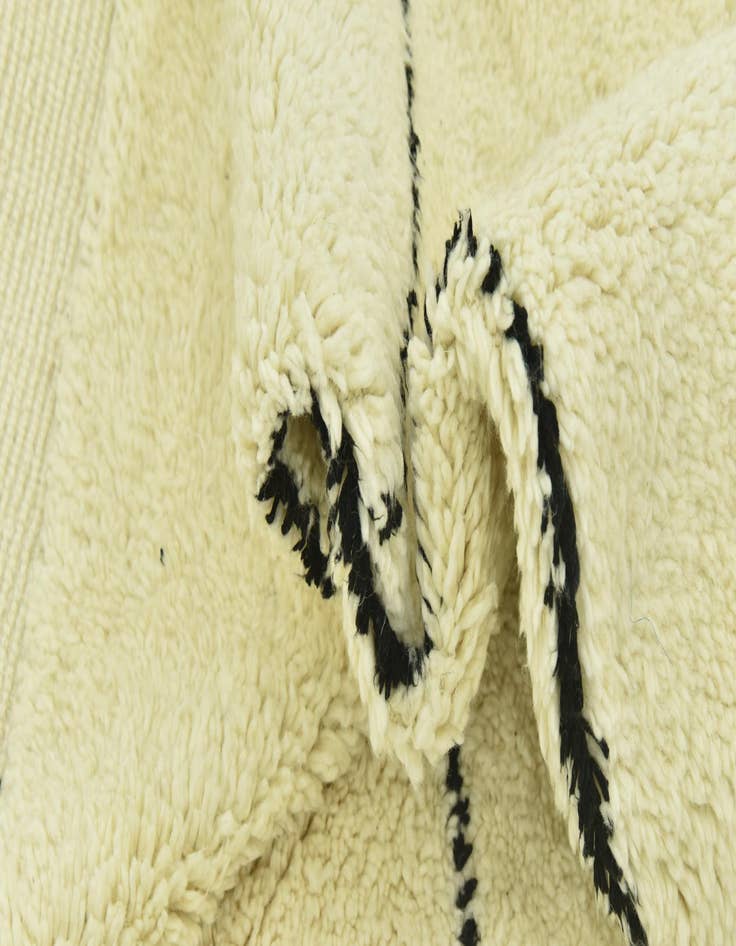 Detail image of  6' 7 x 8'  Hand Knotted Moroccan Wool Rug