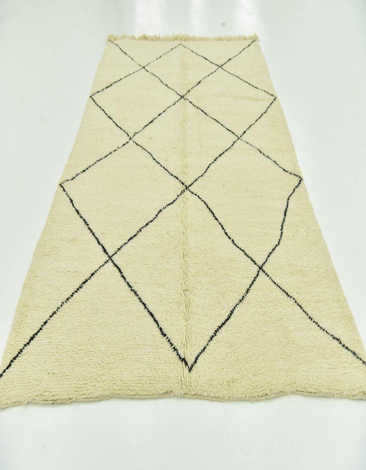 Detail image of  6' 7 x 8'  Hand Knotted Moroccan Wool Rug