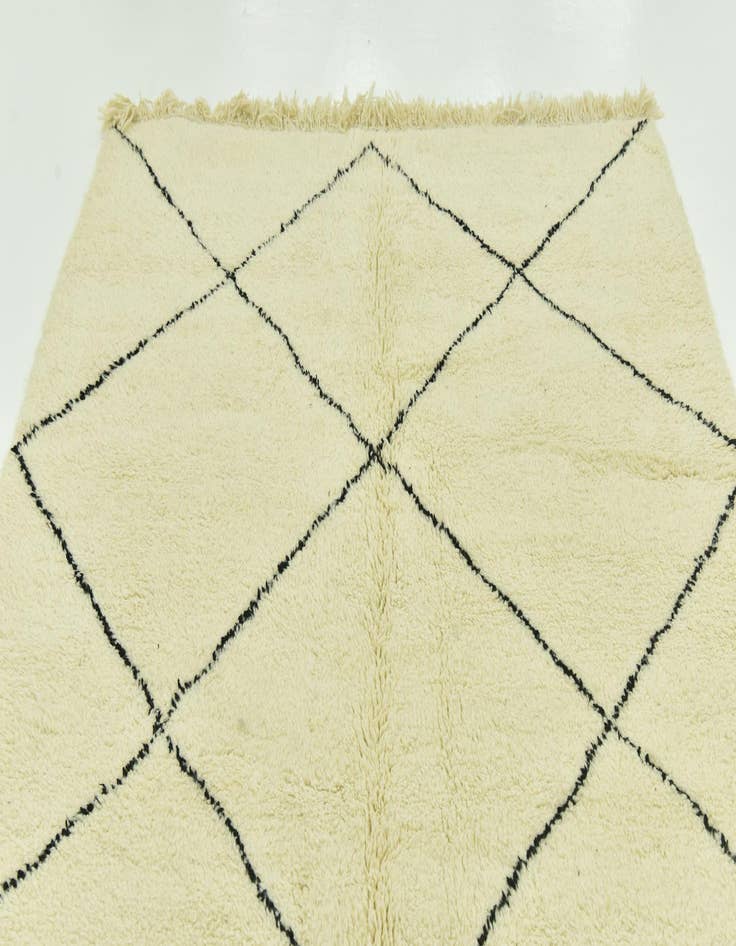 Detail image of  6' 7 x 8'  Hand Knotted Moroccan Wool Rug