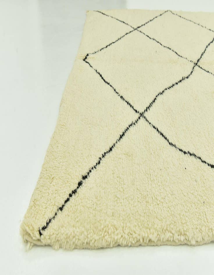 Detail image of  6' 7 x 8'  Hand Knotted Moroccan Wool Rug