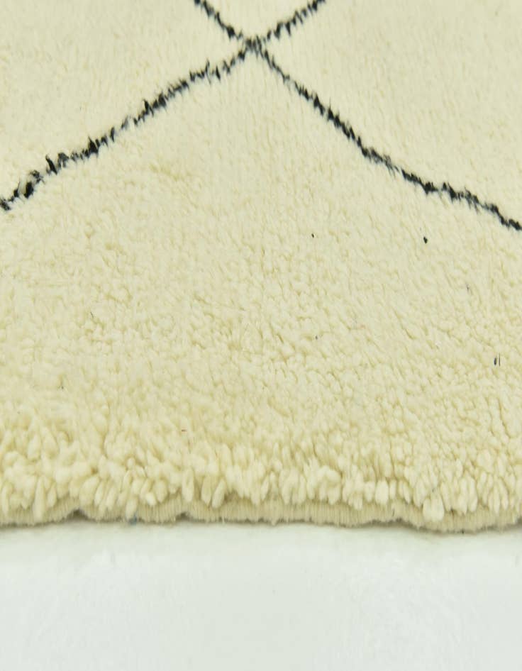 Detail image of  6' 7 x 8'  Hand Knotted Moroccan Wool Rug