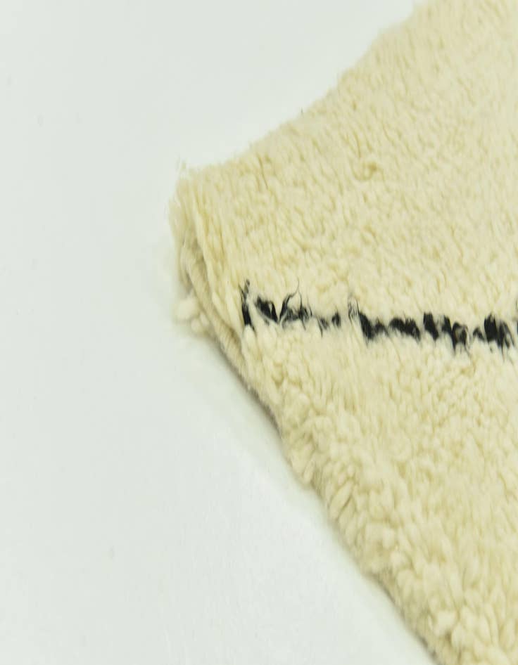 Detail image of  6' 7 x 8'  Hand Knotted Moroccan Wool Rug