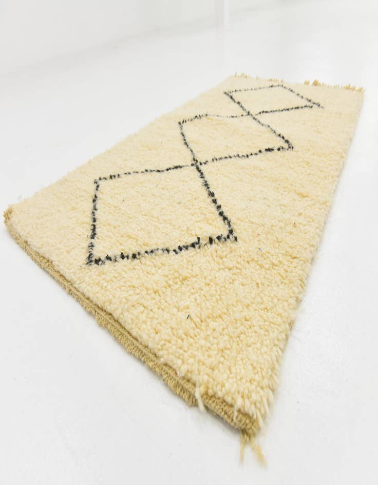 Detail image of  2' 9 x 4' 8  Hand Knotted Moroccan Wool Rug