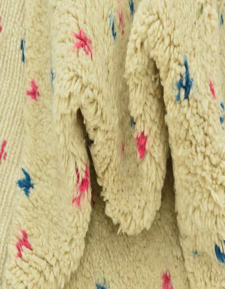 Detail image of  4' 10 x 6' 7  Hand Knotted Moroccan Wool Rug