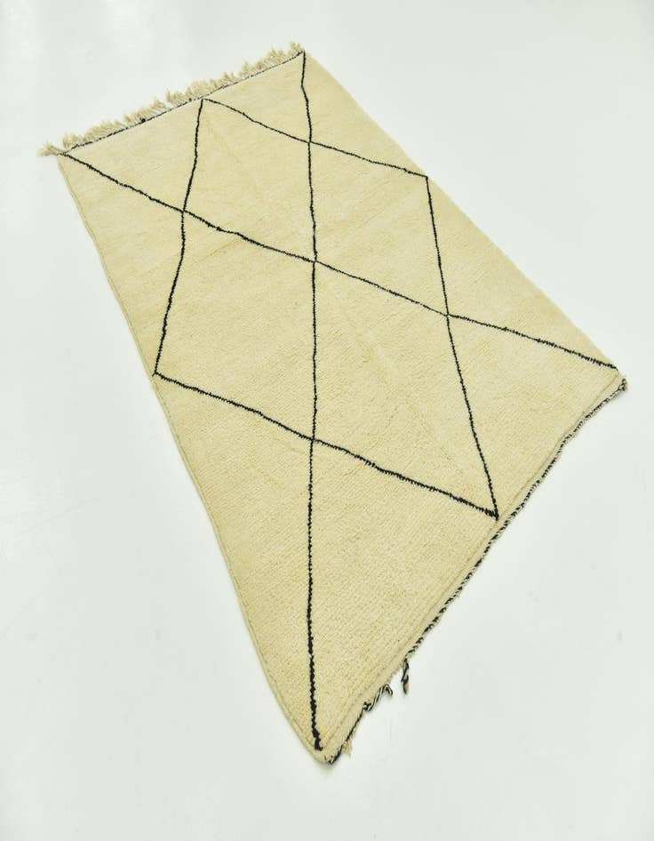 Detail image of  5' 3 x 7' 9  Hand Knotted Moroccan Wool Rug