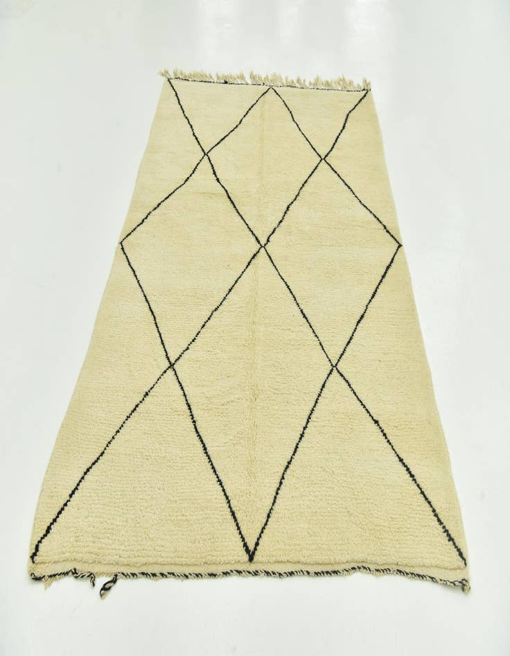 Detail image of  5' 3 x 7' 9  Hand Knotted Moroccan Wool Rug